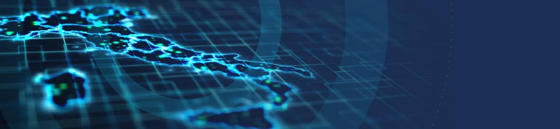 Cartina dell'Italia con connotazioni digitali